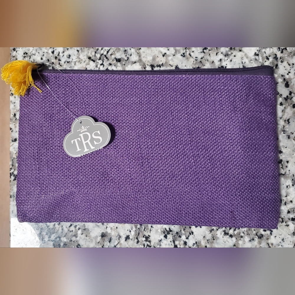 The Royal Standard Purple Jute Makeup Bag